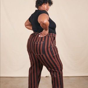 Big Bud Press brown & black stripe work pants
